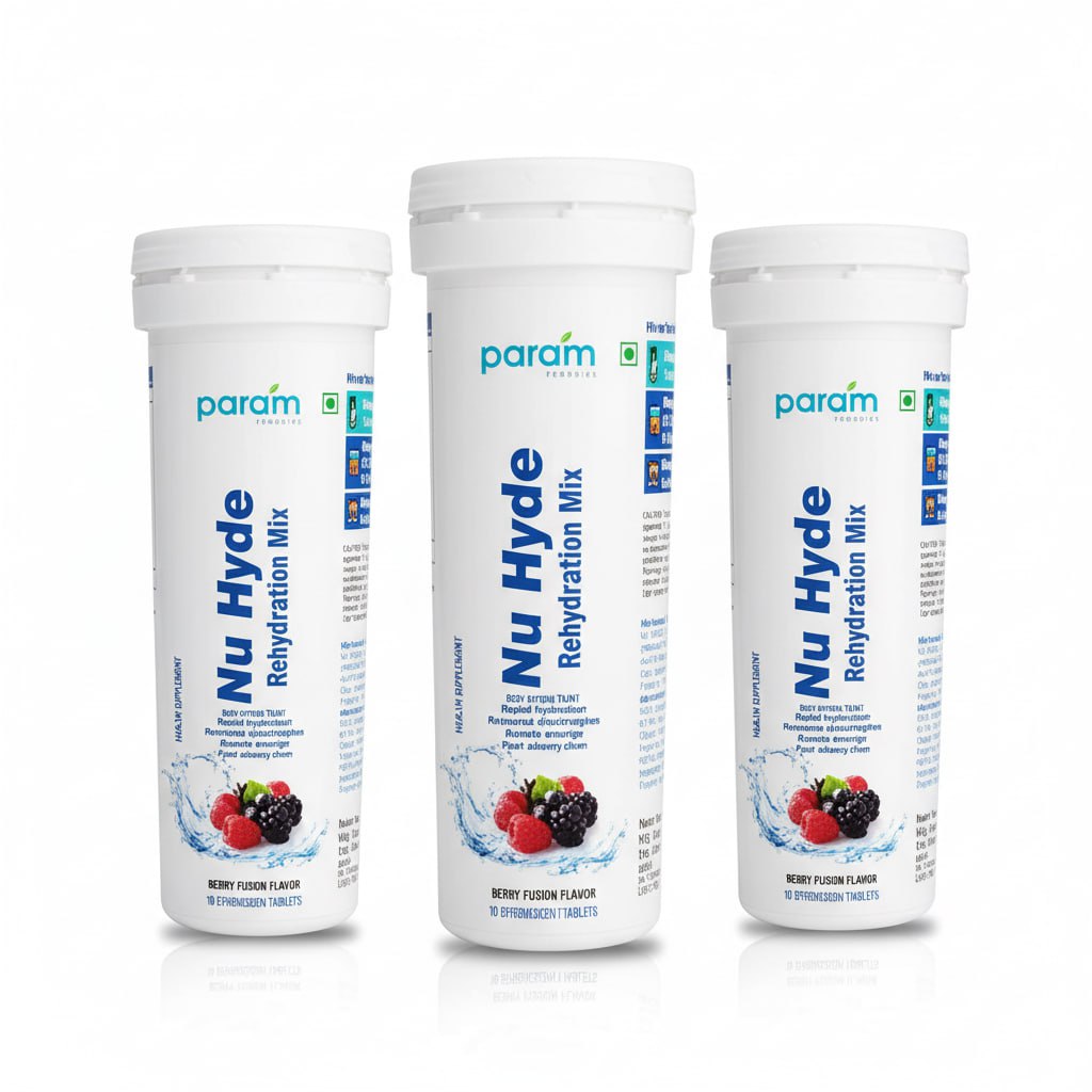 Param Remedies Nu C – Vitamin C Effervescent Tablets (Orange Flavour, 10 Tablets)