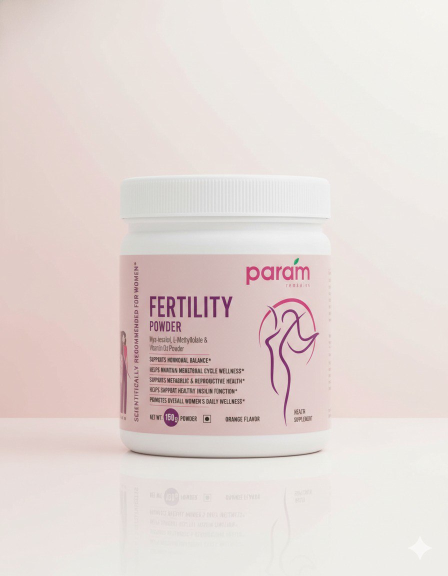 Param Fertility Powder for Women 150g | Myo-Inositol Supplement | Hormonal Balance, Menstrual Wellness & Reproductive Health Support